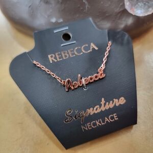 REBECCA Personalized Necklace In Rose Gold